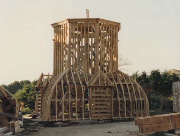 réfection du clocher de Grâce-Uzel - 1987