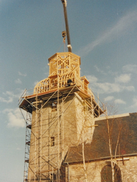 Réfection du clocher de Grâce-Uzel - 1988